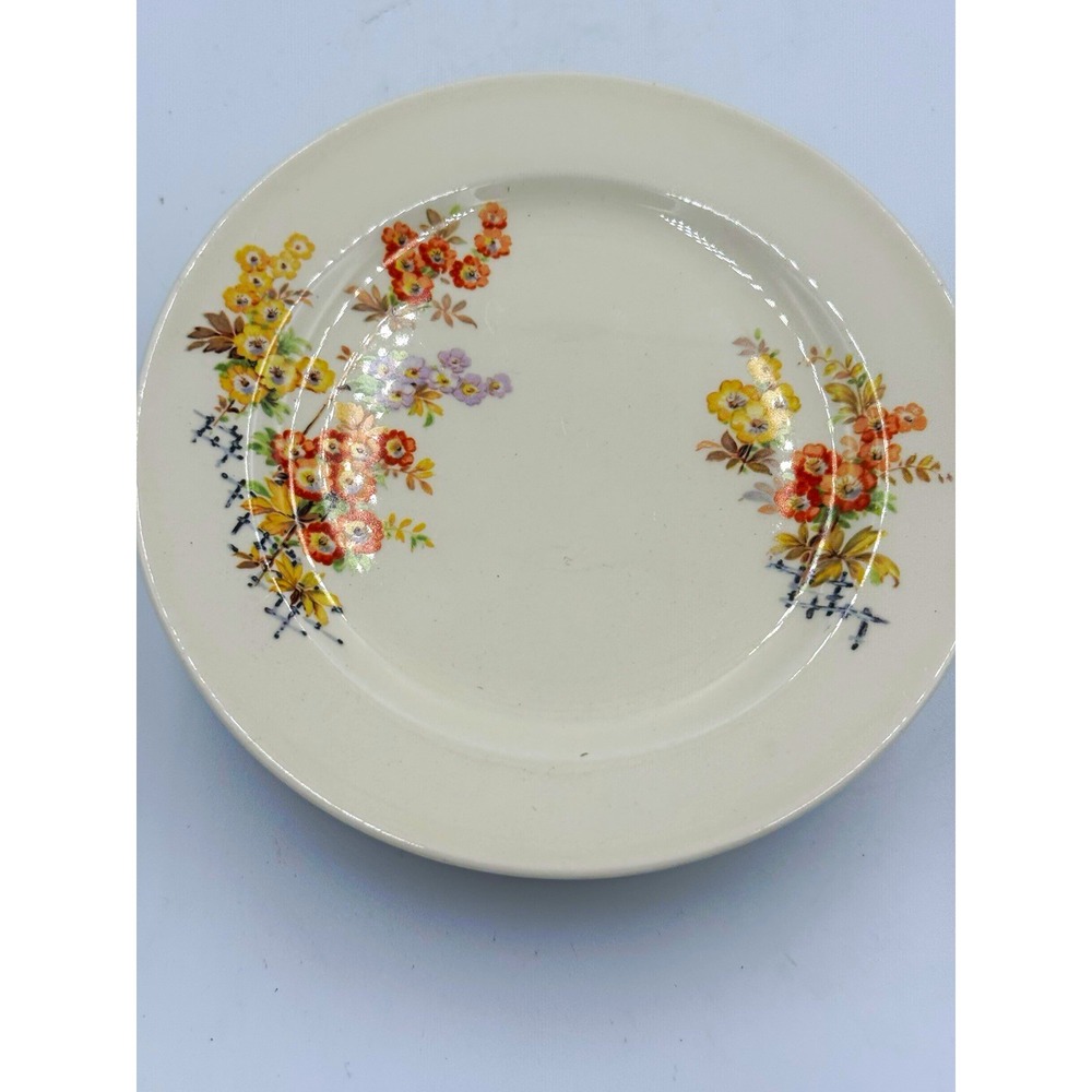 The Edwin M. Knowles China Co. Hostess Shape Floral Plate 36-9 6" USA